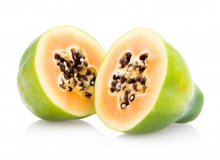 Papaya Fruit Cut in Half
