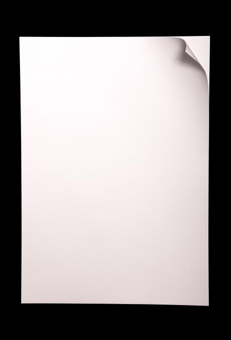 Paper page with curl