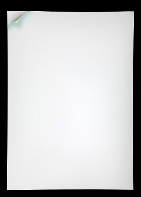 Paper with Curled Upper Corner