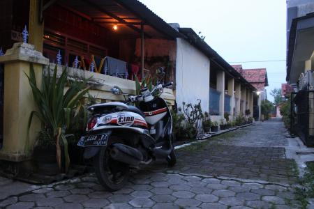 Parked Fino Motorcycle Indonesia
