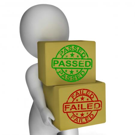 Passed And Failed Boxes Mean Product Testing Or Validation