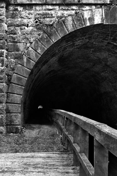 Paw Paw Tunnel - Black & White HDR