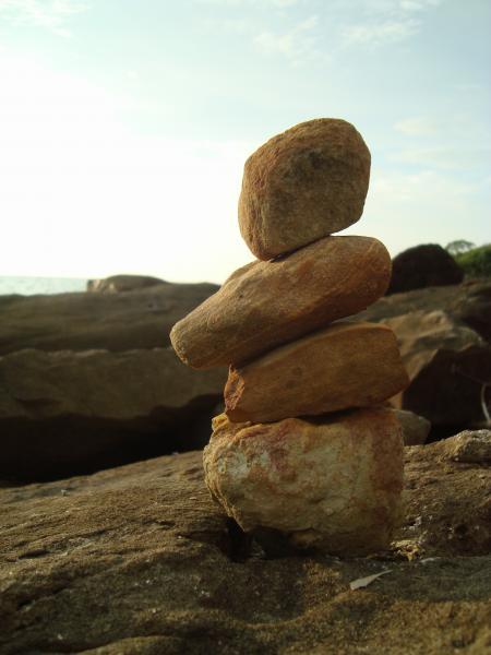 Pebble Balance by the Sea