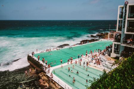 People Gathering Near Swimming Pool