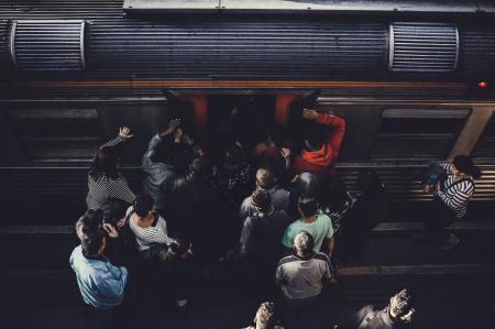 People Gathering Near Train