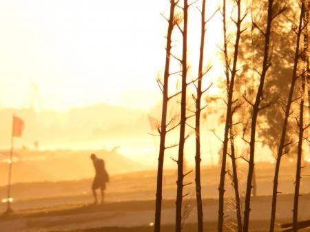 People On the Beach at Sunset