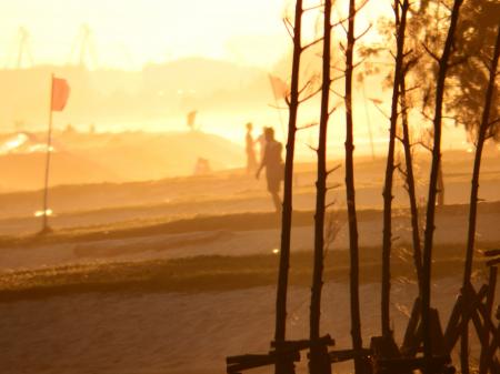 People On the Beach at Sunset
