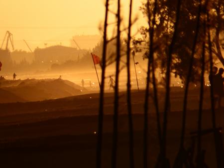 People On the Beach at Sunset