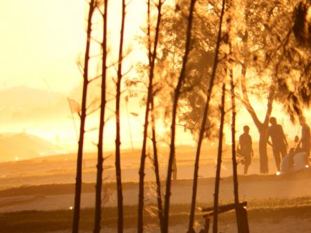 People On the Beach at Sunset