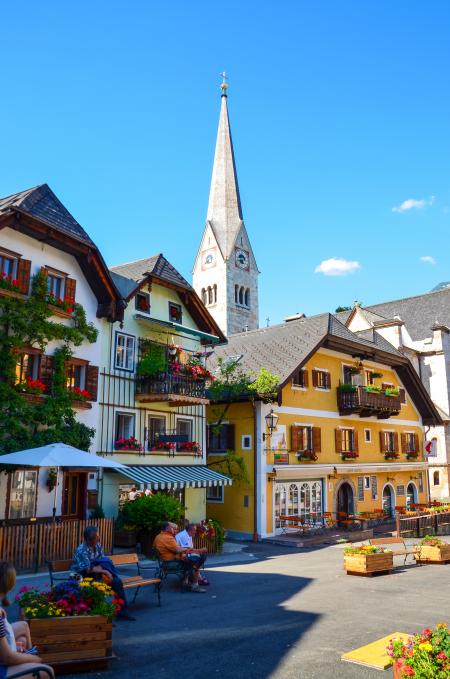 People Sitting on Brown Wooden Bench