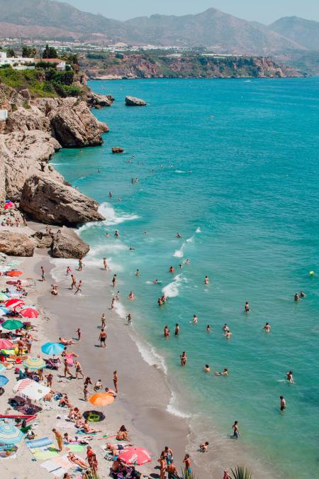 People Swimming on Ocean While Others Sunbathing