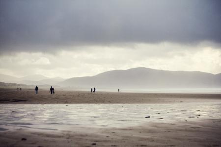 People walking on a beach