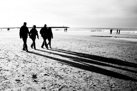 People walking on the beach