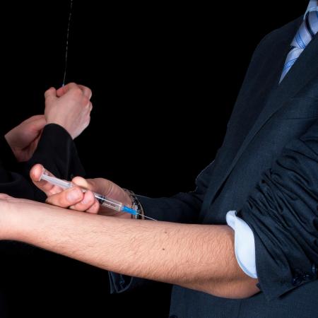 People with syringes