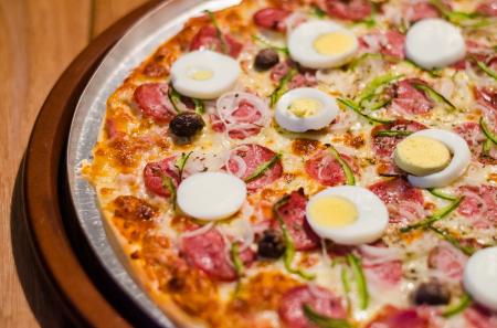Pepperoni Pizza With Eggs