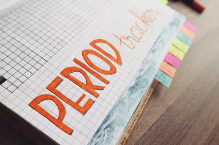 Period Trackers Written on Graphing Notebook