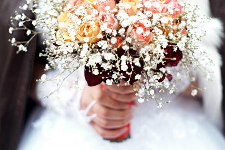 Person Holding Bouquet of Flower