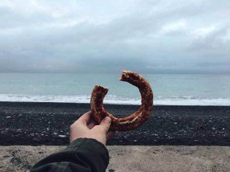 Person Holding Donut