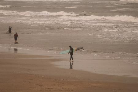 Person Holding of Green Surfing Board Near Lake