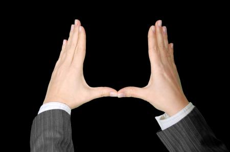 Person Making Square Using Hand