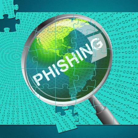 Phishing Magnifier Represents Malware Hacker And Hacked