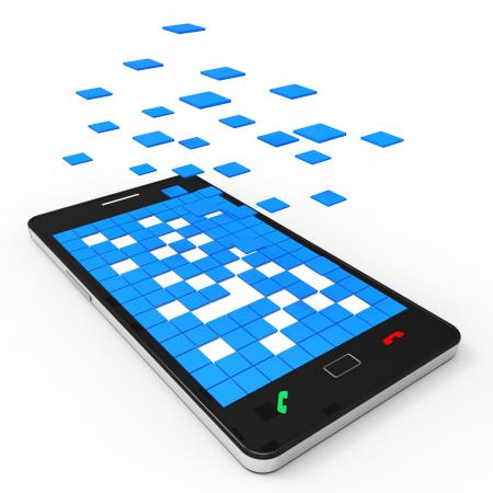 Phone Network Shows Application Software And Communicate