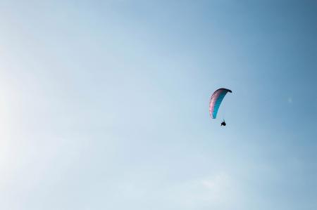 Photo of a Person Paragliding