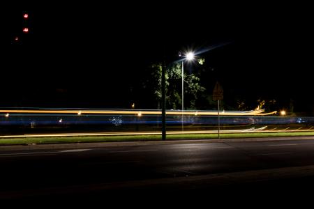 Photo of Black Lamp Post during Nighttime