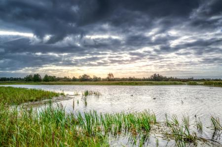 Photo of Body of Water Under Black Clouds