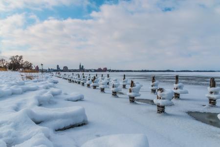 Photo of Log Covered With Snow