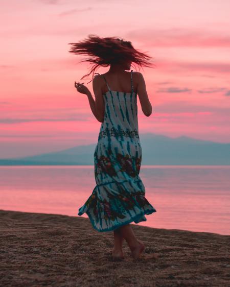 Photo of Woman Wearing Tie Dye Dress