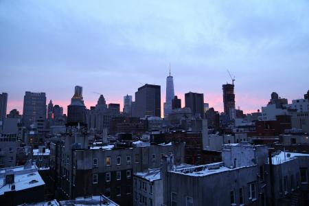 Photograph of City at Sunset