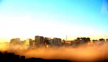 Photography of Buildings on a Foggy Morning