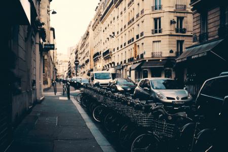 Photography of Parked Bicycles Near Buildings