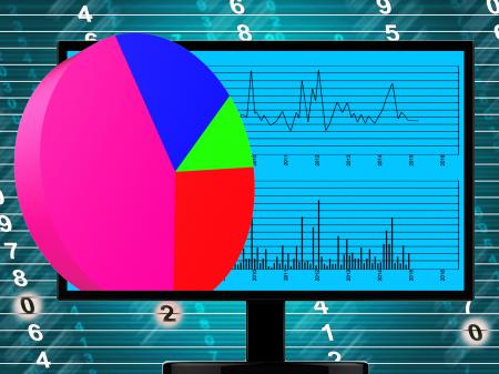 Pie Chart Online Represents Financial Report And Web