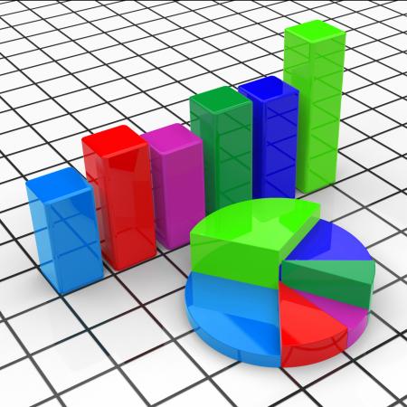 Pie Chart Report Represents Business Graph And Diagram