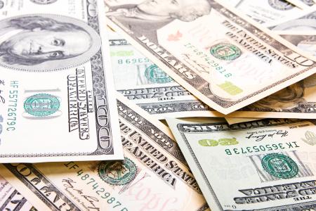 Pile of dollar bills