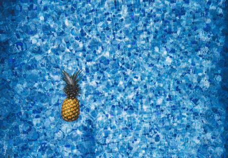 Pineapple Taking a Swim