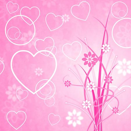 Pink Background Means Valentines Day And Abstract