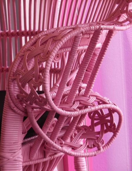 Pink Wicker Chair
