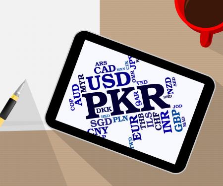 Pkr Currency Shows Pakistan Rupee And Banknotes