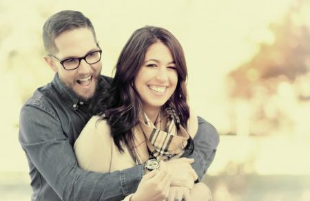 Playful Couple Hugging