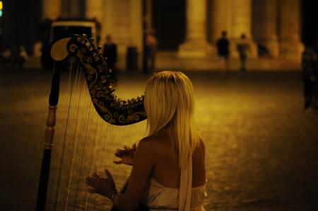 Playing the Harp