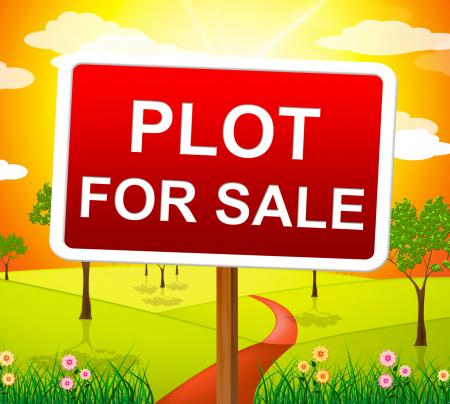 Plot For Sale Indicates Real Estate Agent And Acres