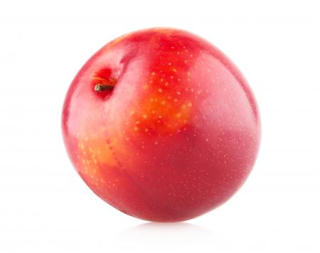 Plums isolated on white background