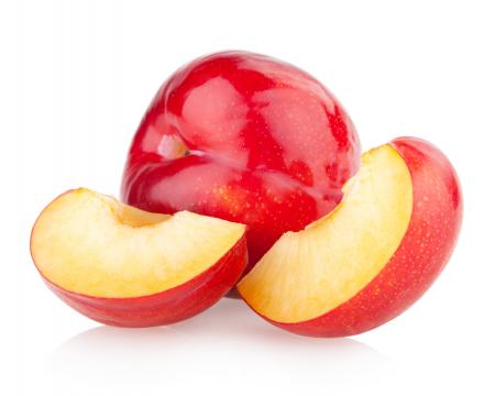 Plums isolated on white background