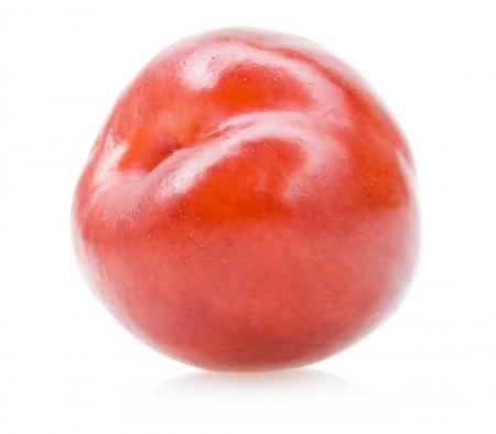 Plums isolated on white background