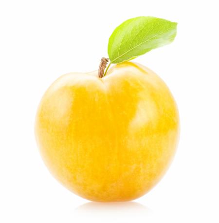 Plums isolated on white background