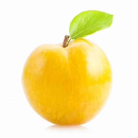 Plums isolated on white background