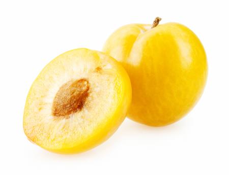Plums isolated on white background